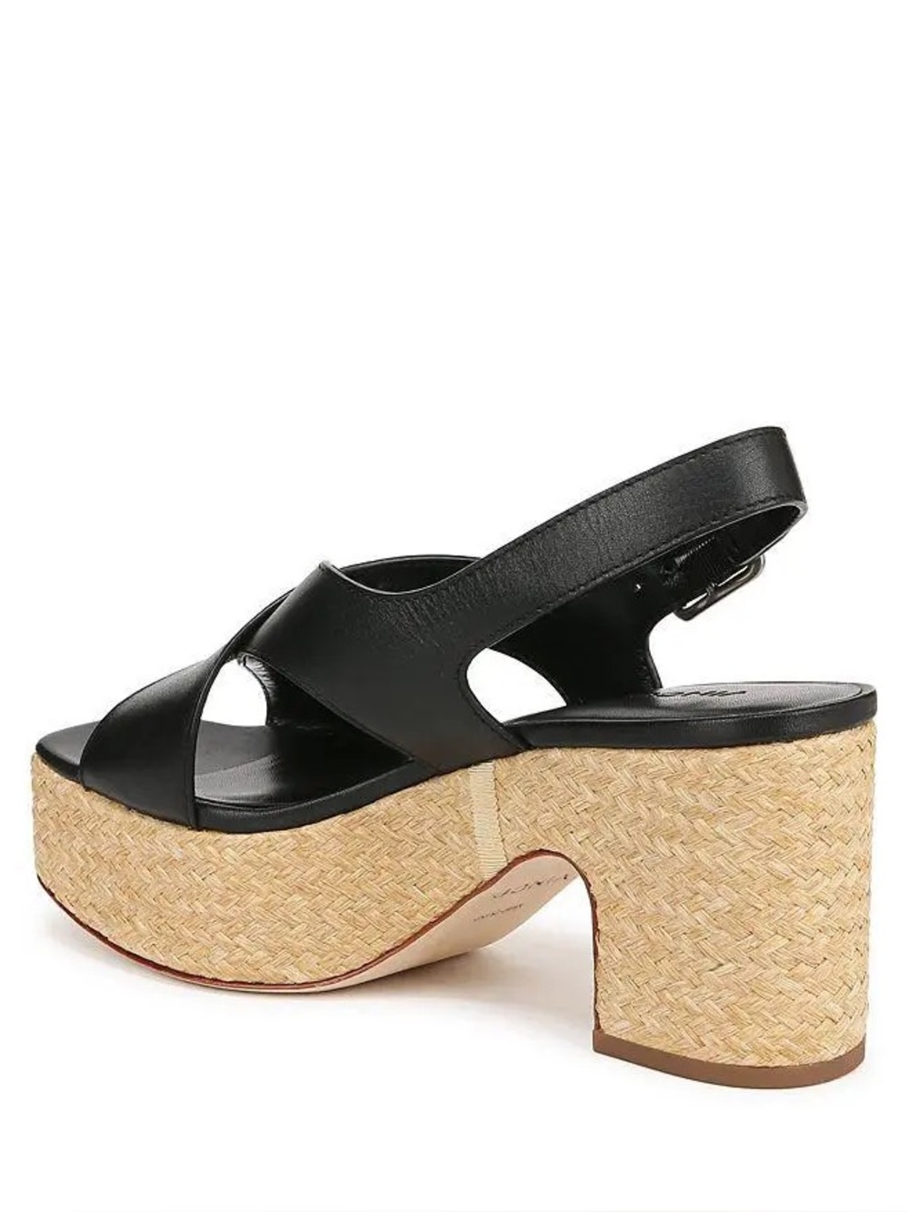 NEW Vince Clementine Black Leather Platform Sandals, Size 9 - Picture 4 of 10